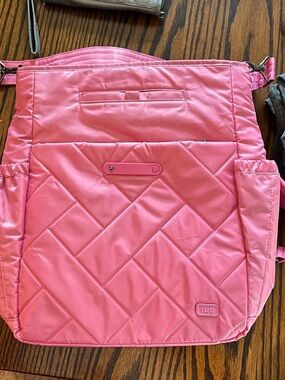 Lug Quilted Symphony Convertable Pink Crossbody Bag